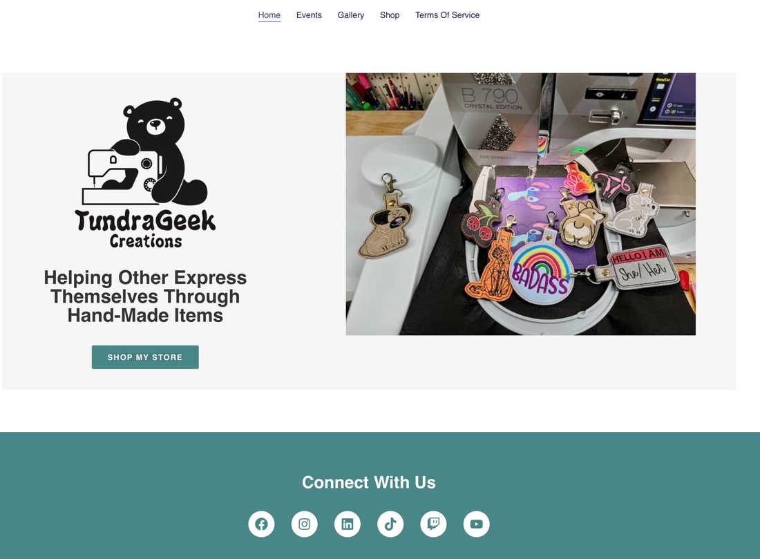 Screenshot of a version of this website