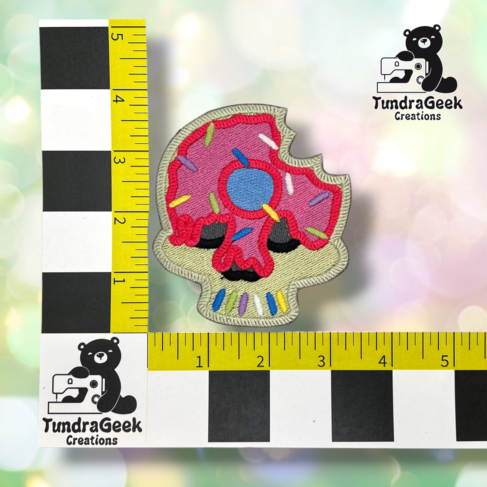 Donut Skull Sew-On Patch