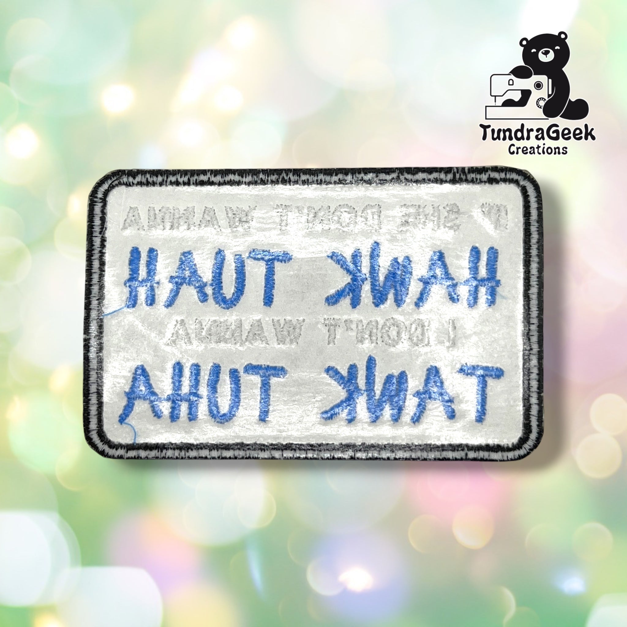 Hawk Tuah Embroidered Sew-On Patch