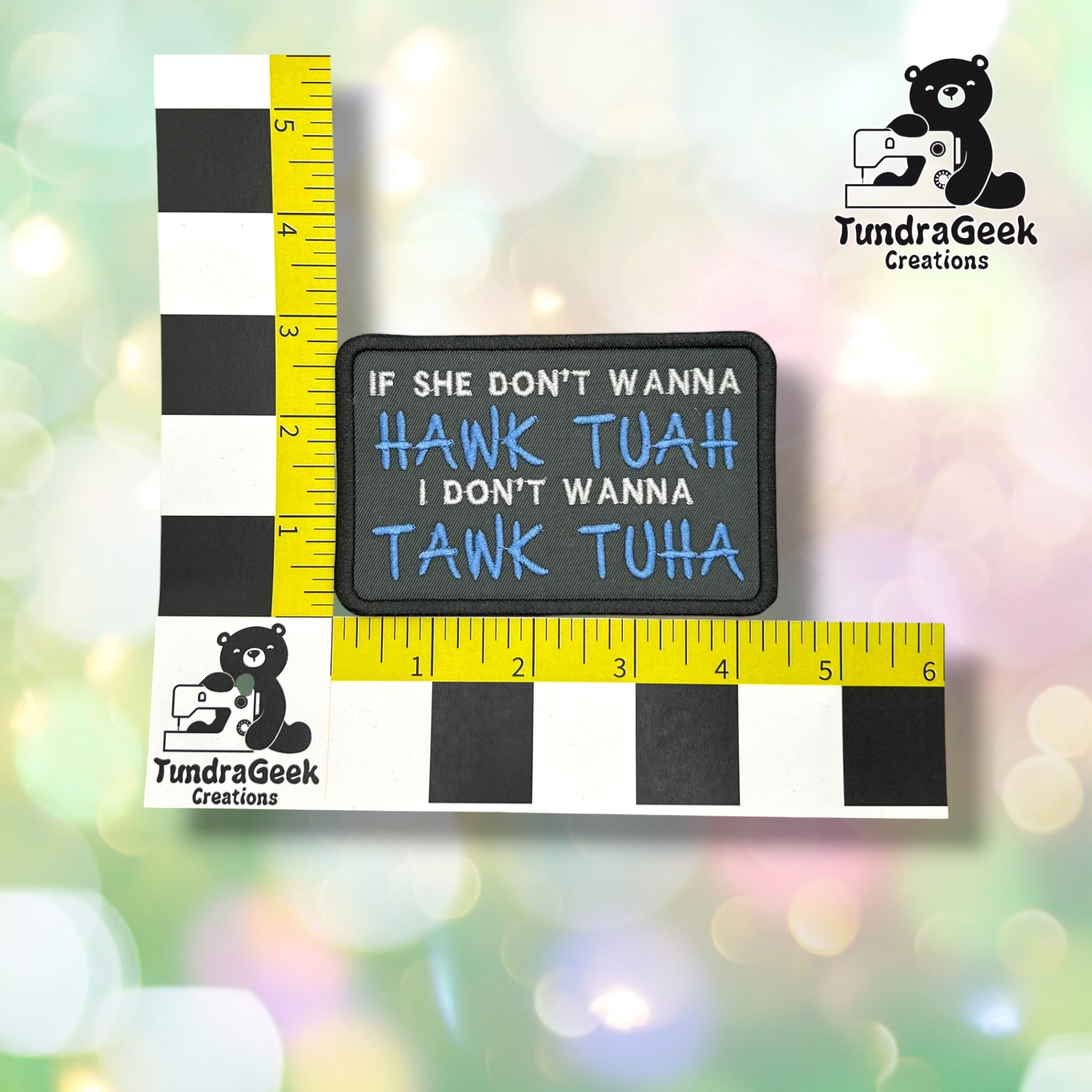 Hawk Tuah Embroidered Sew-On Patch