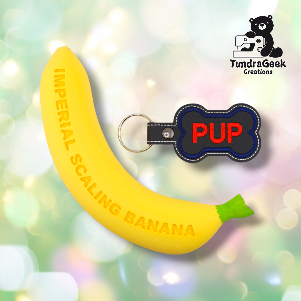 Pup Bone Keychain | Embroidered Vinyl Keychain | Pup Play Accessory | Pup Pride Gear | Dog Bone Keychain