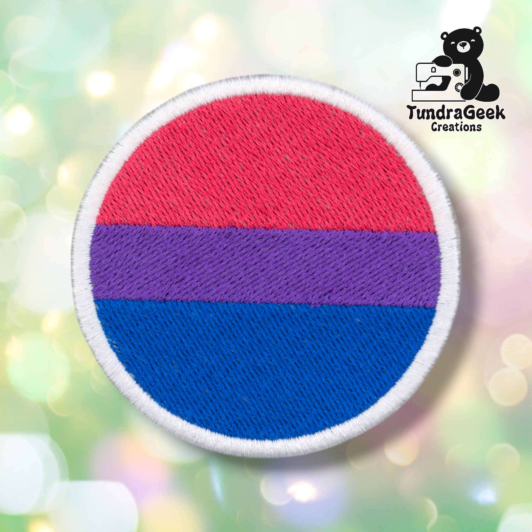 Round Pride Patch | 3 Inch Embroidered Patch | LGBTQ Sew-On Patch | Pride Flag Patch | Iron-On Backing