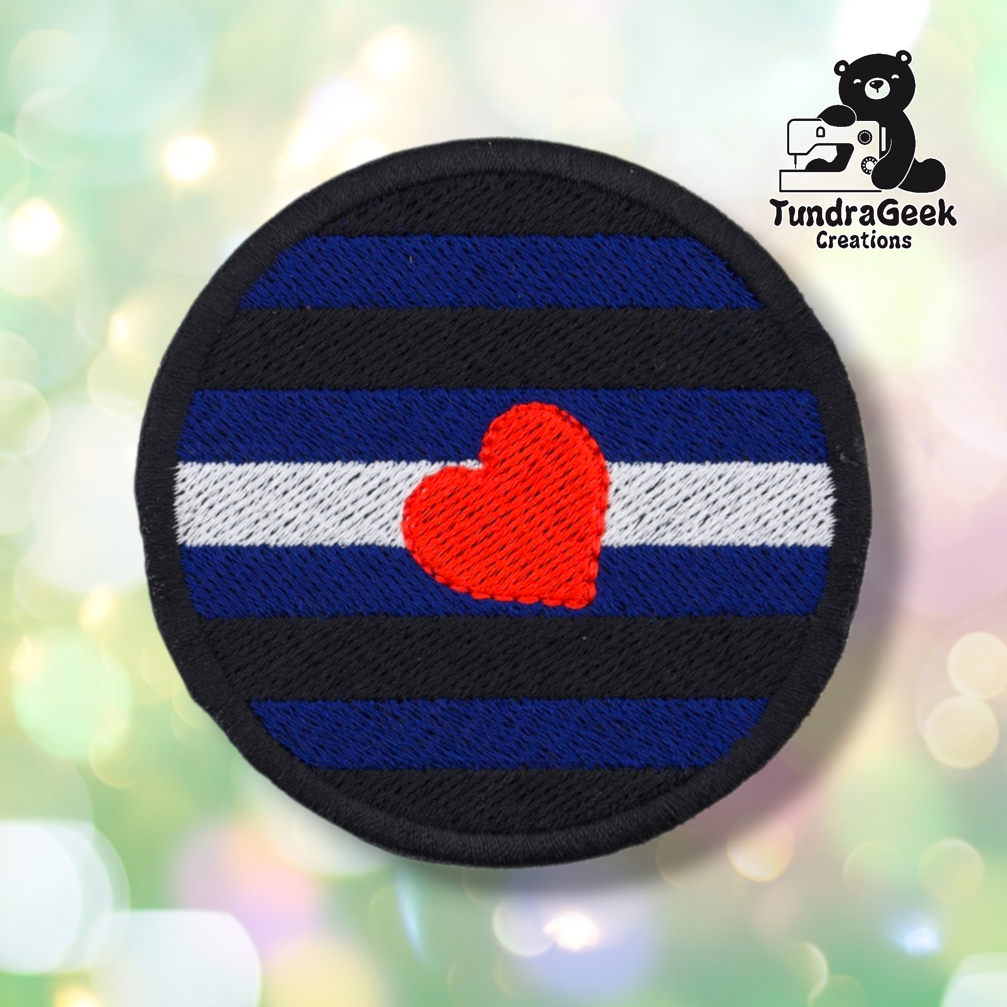 Round Pride Patch | 3 Inch Embroidered Patch | LGBTQ Sew-On Patch | Pride Flag Patch | Iron-On Backing