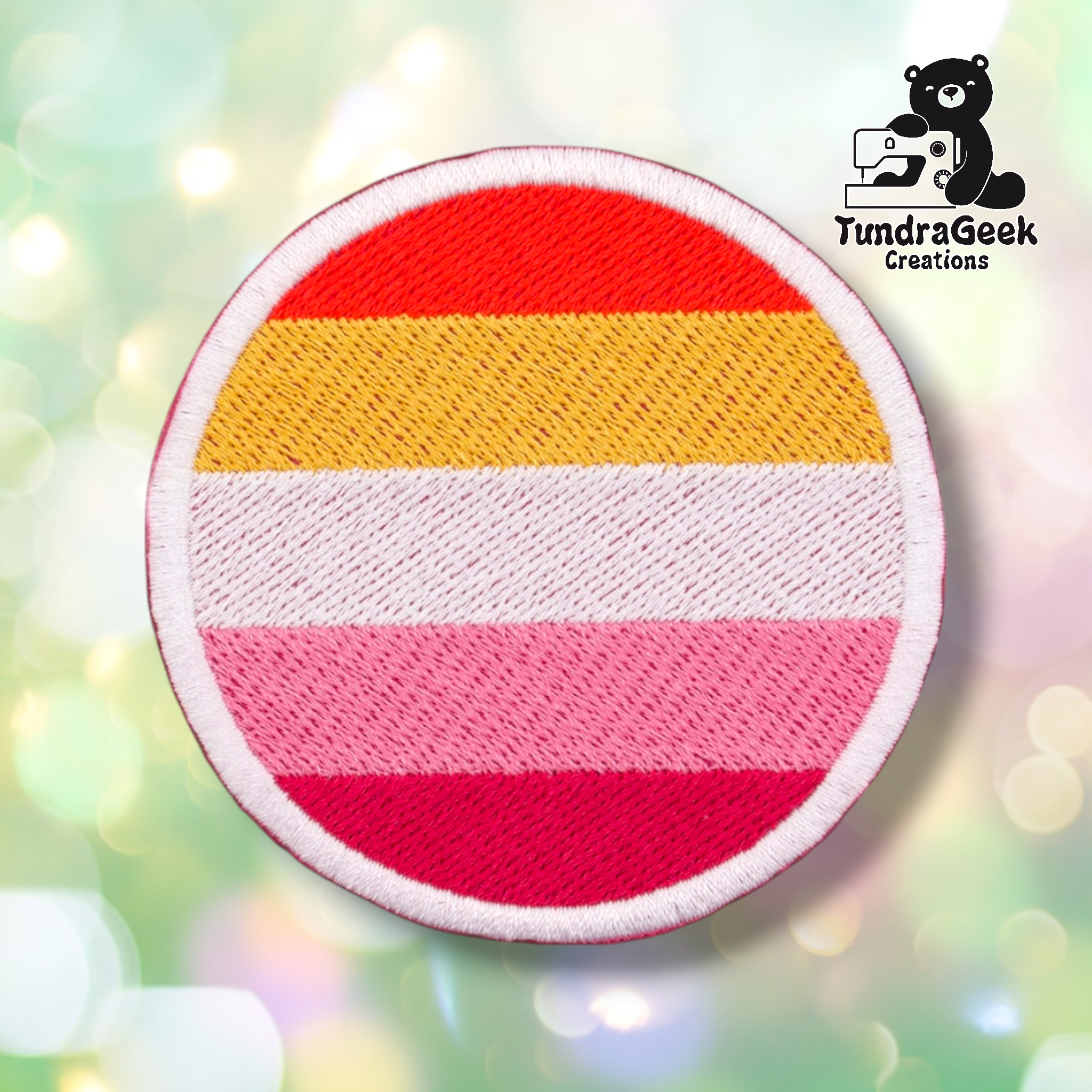 Round Pride Patch | 3 Inch Embroidered Patch | LGBTQ Sew-On Patch | Pride Flag Patch | Iron-On Backing
