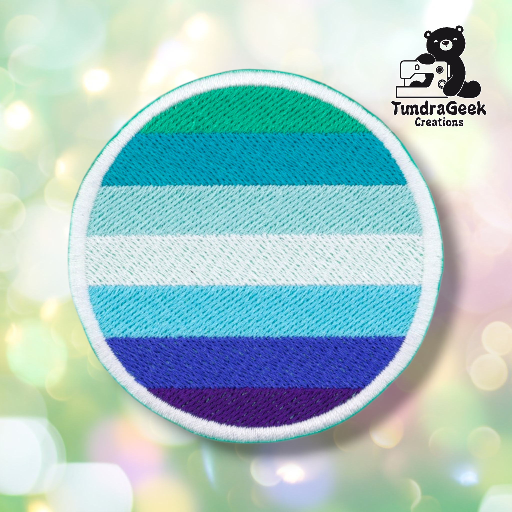 Round Pride Patch | 3 Inch Embroidered Patch | LGBTQ Sew-On Patch | Pride Flag Patch | Iron-On Backing