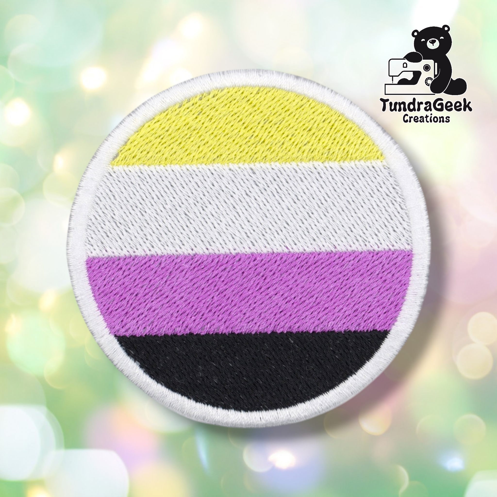 Round Pride Patch | 3 Inch Embroidered Patch | LGBTQ Sew-On Patch | Pride Flag Patch | Iron-On Backing