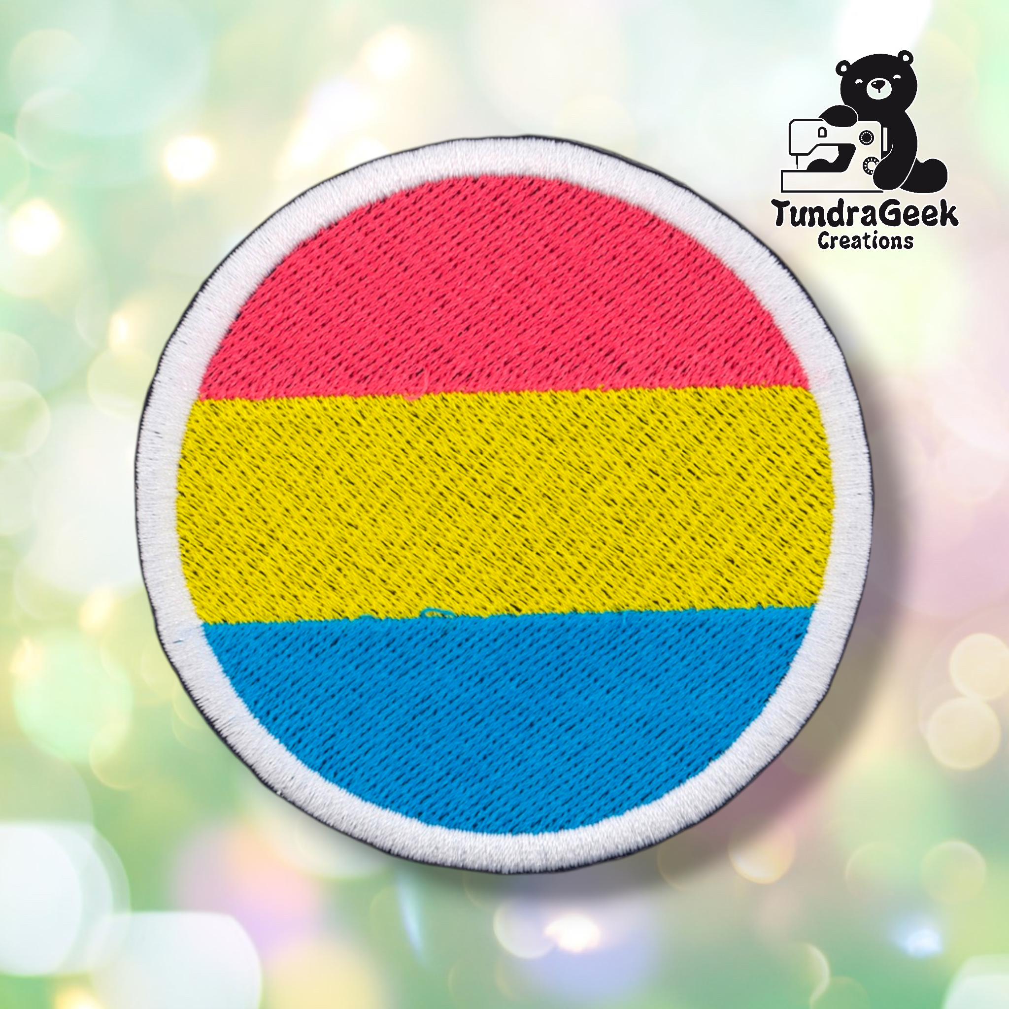 Round Pride Patch | 3 Inch Embroidered Patch | LGBTQ Sew-On Patch | Pride Flag Patch | Iron-On Backing