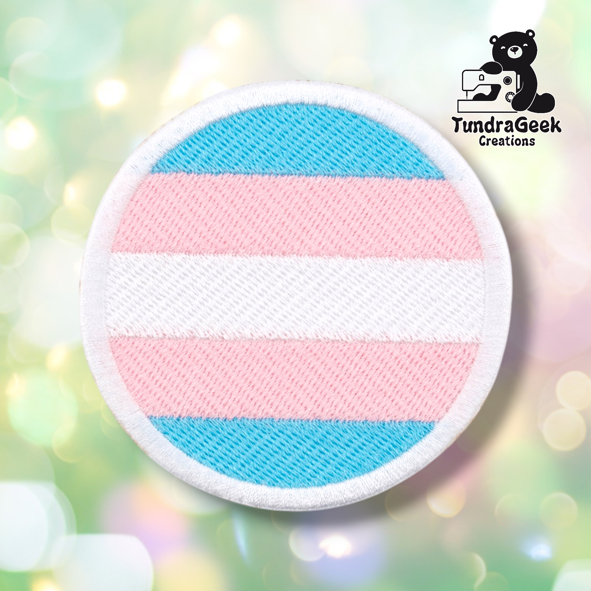 Round Pride Patch | 3 Inch Embroidered Patch | LGBTQ Sew-On Patch | Pride Flag Patch | Iron-On Backing