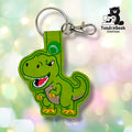 T-Rex Embroidered Keychain