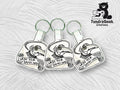 Three identical keychains feature an illustration of a dragon and the text WASH YOUR DAMN HANDS, with the TundraGeek Creations logo in the top right corner.