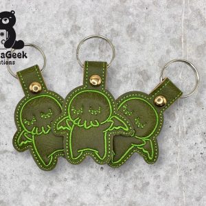 Cthulu Embroidered Vinyl Keychain
